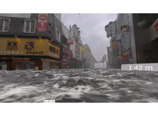 VR水害避難体験システム 映像
